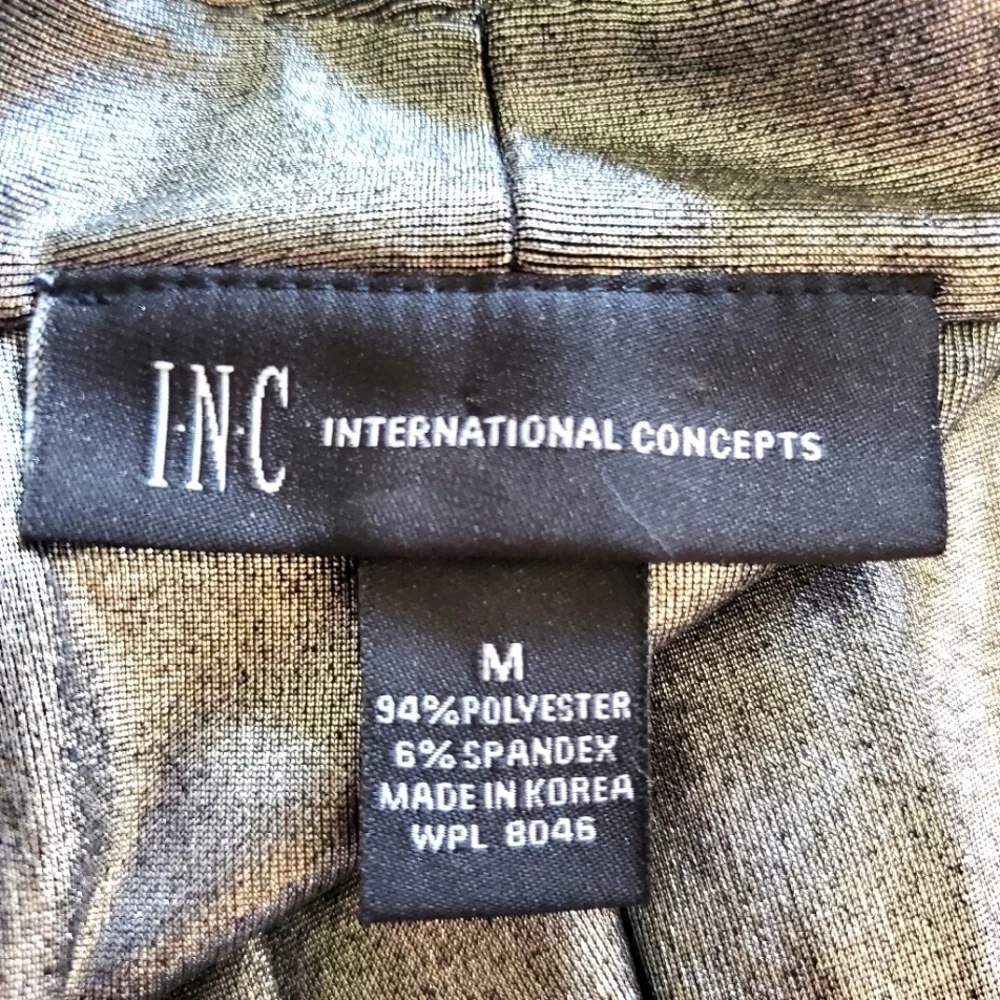 INC Gunmetal Metallic Sleeveless Racerback Blouse